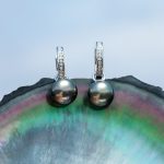 boucle d'oreille en perles de Tahiti