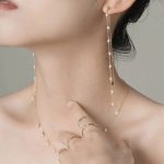 boucle d'oreille pendante avec perle Nanami