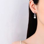 boucle d'oreille perle de culture en argent
