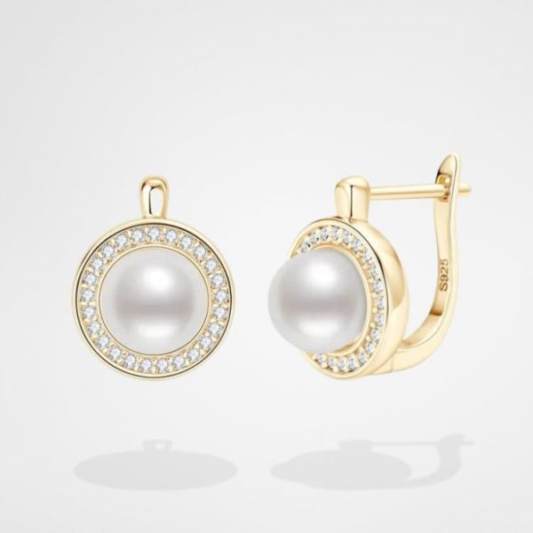 boucle d'oreille perle de culture Lina