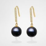 boucle d'oreille perle de Tahiti pendante