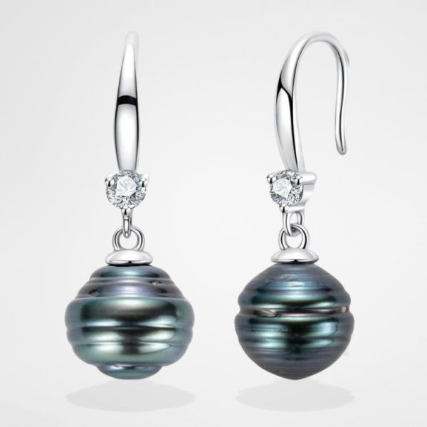 boucle d'oreille perle de Tahiti Whetu