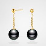boucle d'oreille perle noire