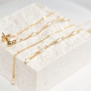 boucle d'oreille perle pendante Nanami