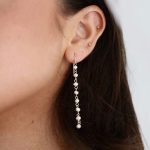 boucle d'oreille perle pendante Sakura