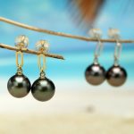 boucle d'oreille tendance perle de Tahiti