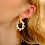 boucles d'oreilles créatives en perles d'eau douce