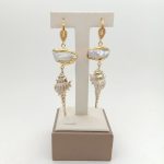 boucles d'oreilles élégantes en perle océan