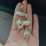 boucles d'oreilles en perle inspiration océanique