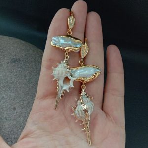 boucles d'oreilles en perle inspiration océanique