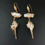 boucles d'oreilles perles design océanique