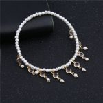 bracelet cheville perles cristal