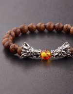 bracelet dragon en bois