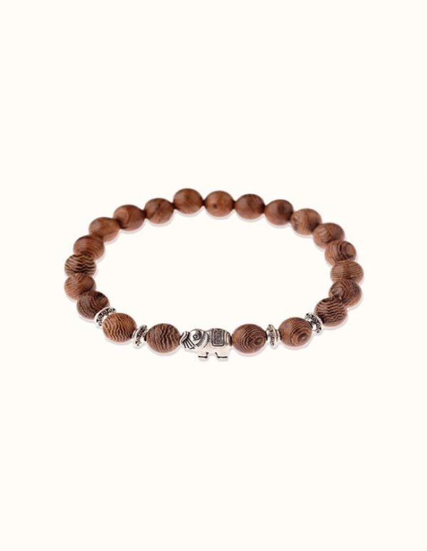 bracelet éléphant en bois