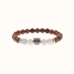bracelet en bois chouette