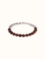 bracelet en bois et howlite