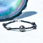 bracelet en perles noires Tahiti