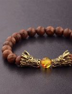 bracelet fait main dragon en bois