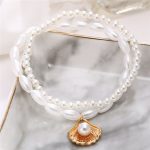 bracelet femme en perles rondes pour cheville