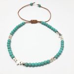bracelet femme perles turquoises et étoile