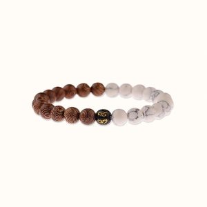 bracelet mala en perles de bois