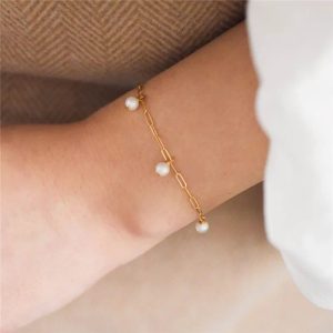 bracelet perle femme hortensia