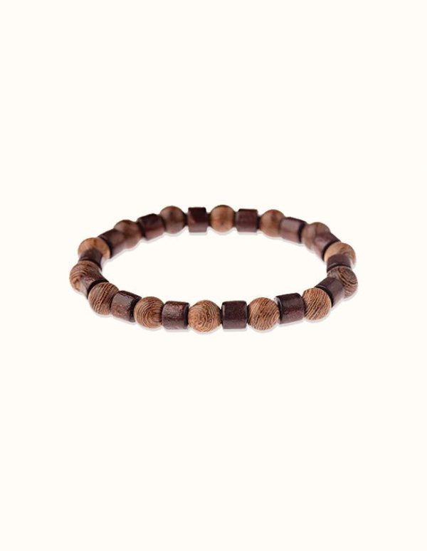 bracelet tibétain à perles en bois