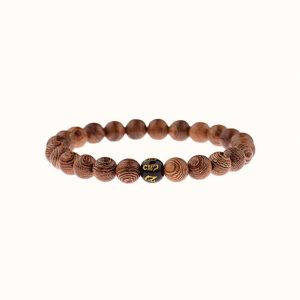 bracelet tibétain en bois naturel