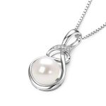 collier avec pendentif en perle de culture