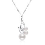 collier avec pendentif en perle de culture