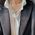 collier délicat perle blanche