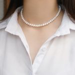 collier élégant en perles Biwa