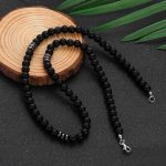 collier homme perle tendance