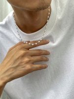 collier homme perles
