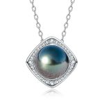 collier pendentif argent et perle de Tahiti