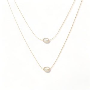 collier perle acier inoxydable