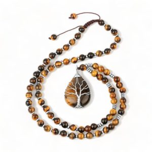collier perle avec arbre