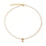 collier perle avec lettre Letizia