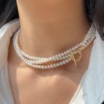 collier perle blanche
