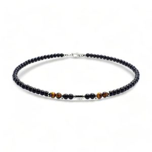 collier perle noire ras de cou
