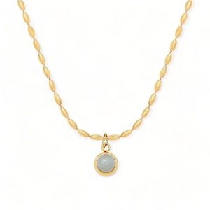 collier perle plaqué or 18K