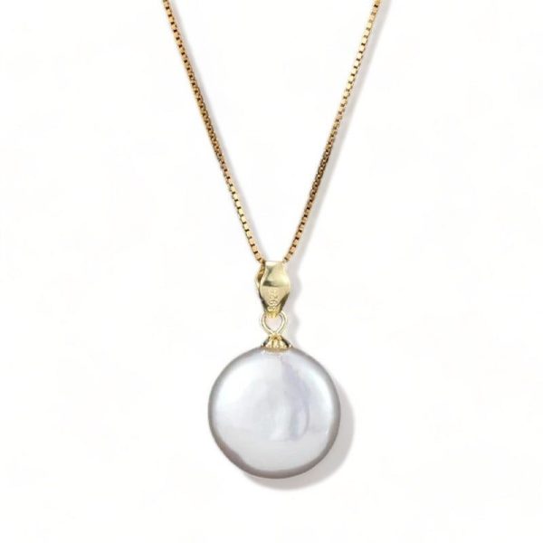 collier perle plate Lissa