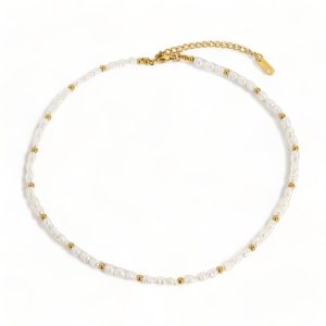 collier perle ras de cou femme