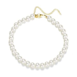 collier perles blanches