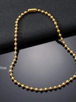 collier perles en acier inoxydable