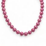 collier perles rouges