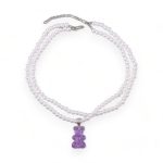 collier ras de cou en perles fantaisie