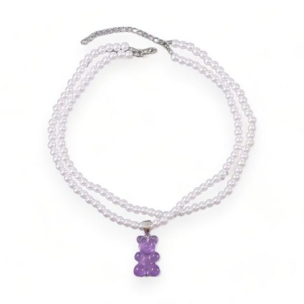 collier ras de cou en perles fantaisie