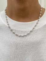 collier ras du cou perle homme
