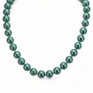 émeraude - collier perles vertes